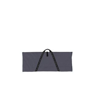 Grey Snow Peak storage bag with black carrying handles
