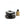 Snow Peak camping stove with a black cooking pot and glass lid attached to a fuel canister