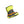 CMP neon yellow and grey winter boot with orange ice traction cleats attached to the sole