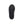 Black slipper sole with wavy tread pattern