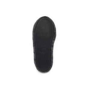 Black slipper sole with wavy tread pattern