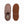 Pair of brown SnugToes slippers showing top view and rubber sole