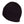 Black neoprene swim cap with stitched seams