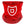 Red Stormr neck gaiter with white shield logo