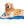 Golden Retriever lying on a blue Cool Care Technologies self cooling cushion