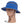 Sunday Afternoons blue sun hat with grey trim and chin strap on a mannequin head