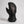 Black leather Swany mitten with a side zipper and adjustable wrist strap