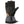Swany black leather ski glove with grey cuff and tan accent