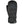 Swany black insulated winter mitten with quilted fabric and leather palm