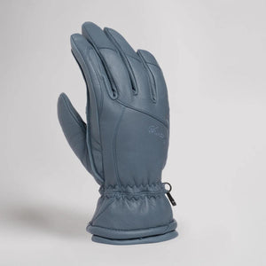 Blue Swany leather ski glove with elasticated wrist