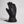 Swany black leather winter glove with cinched wrist and toggle closure