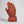 Swany brown leather glove with elastic wrist and embroidered logo