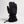Swany black leather and fabric winter glove with adjustable wrist strap and cinch cord