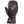 Black leather Hudsen Collective quilted mitten