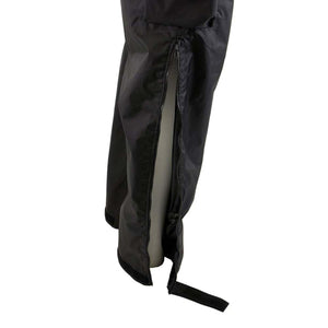 NexGen black waterproof trousers with side leg zipper detail