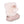 Cloud Nine Sheepskin pink suede boot with faux fur cuff and pom pom detail