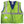 HyperKewl lime green high visibility cooling vest with reflective strips and snap button closure