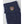Navy blue ribbed knit Hestra glove cuff with brand logo patch
