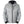 ActionHeat grey hooded puffer jacket with black zippers and cuffs