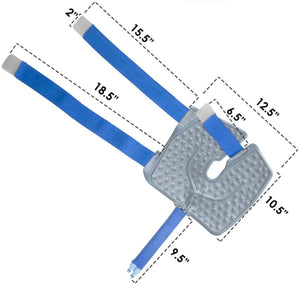 Polar Products cold therapy wrap with labeled dimensions in inches