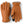 Hestra tan leather gloves with ribbed knit cuffs and black fingertip details