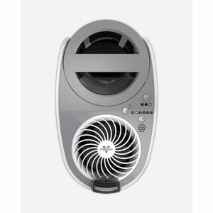Top view of a Vornado air circulator with control buttons and indicator lights