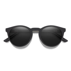 Smith round matte black sunglasses with dark lenses