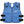 Blue TechKewl cooling vest with front zipper and adjustable side velcro straps