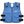 Blue TechKewl cooling vest with front zipper and adjustable side velcro straps