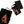 Temp360 black fabric sleeve with orange logo connected to a black AA battery pack