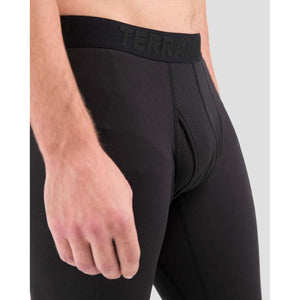 Terramar black base layer leggings with branded elastic waistband