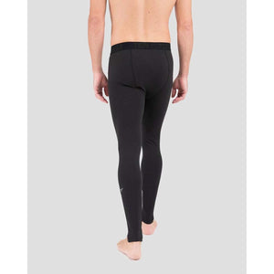 Back view of Terramar black base layer leggings on a person