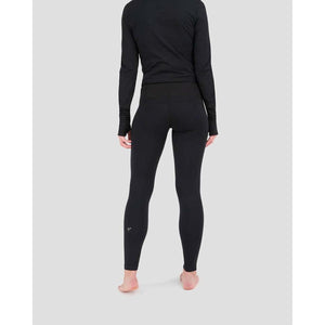 Back view of person wearing black high waisted leggings and long sleeve top