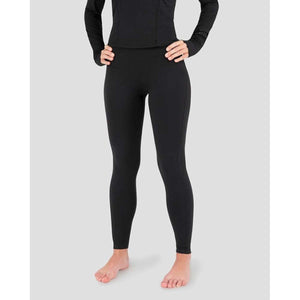 Person wearing black high waisted leggings and long sleeve top