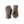 Hestra brown suede leather gloves with decorative stitching on the back