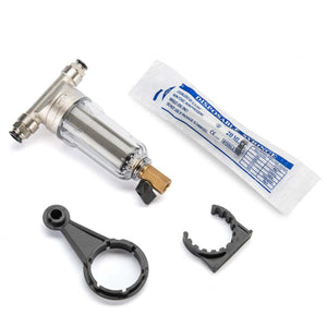 Patio Misting System water filter with disposable syringe and two plastic mounting clips