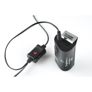 Therm-ic battery pack with connected power cable and control switch