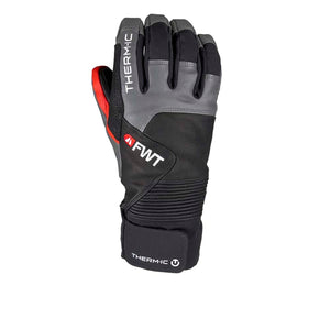 Therm-ic black and grey FWT ski glove with red accents