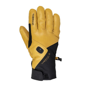 Therm-ic tan leather and black fabric heated glove