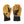 Therm-ic tan leather heated gloves with black palm grip and power button