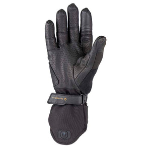 Therm-ic black heated glove with textured palm and adjustable wrist strap