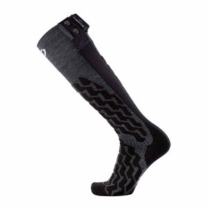 Therm-ic heated ski sock with battery attachment point