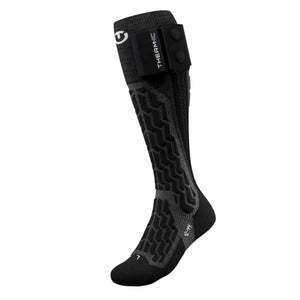 Therm-ic black heated ski sock with battery attachment