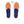 Therm-ic heated insoles with grey and blue base and orange forefoot heating elements