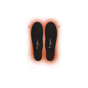 Therm-ic heated insoles with white power cables