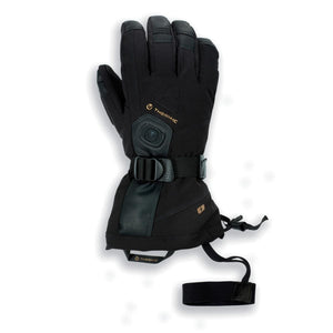 Therm-ic black heated ski glove with adjustable wrist strap and power button