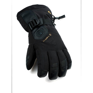 Therm-ic black heated ski glove with adjustable wrist strap and power button