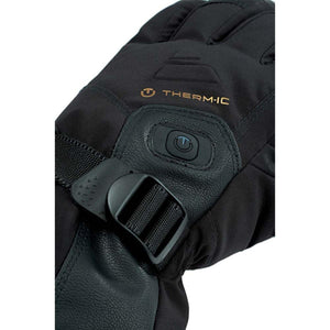 Therm-ic black heated glove with power button and adjustable wrist strap