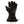 Black insulated winter glove with leather palm and zippered pocket on the cuff
