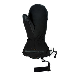 Therm-ic black insulated mitten with zippered pocket and adjustable wrist strap